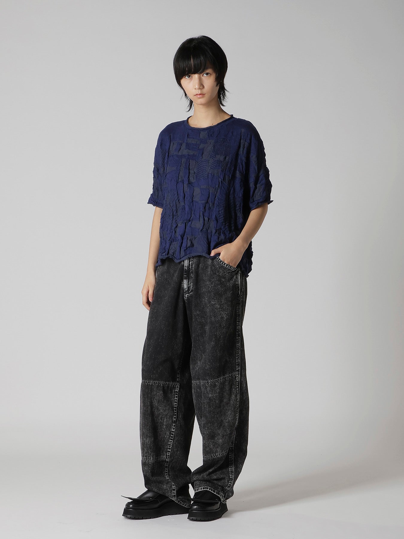 STRIPE CIRCLE LINKS BIG PULLOVER