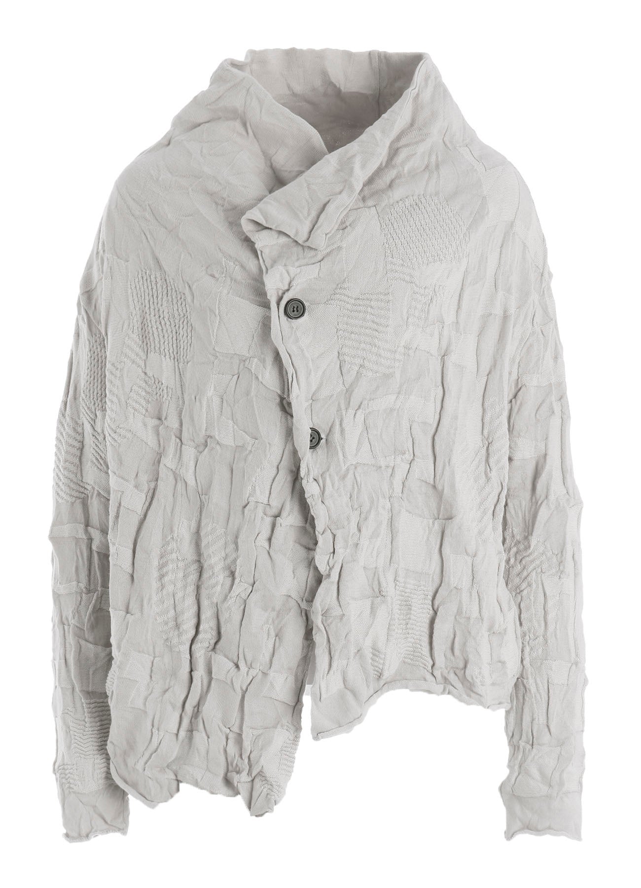 STRIPE CIRCLE LINKS 3-BUTTON CARDIGAN