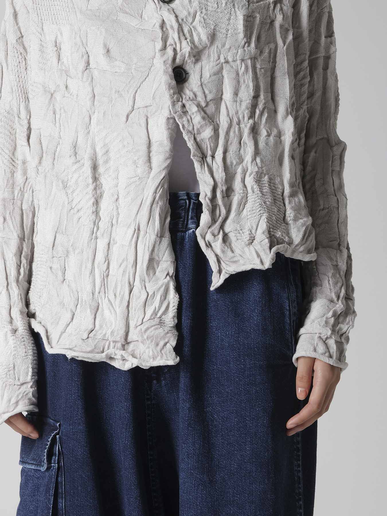 STRIPE CIRCLE LINKS 3-BUTTON CARDIGAN – THE SHOP YOHJI YAMAMOTO