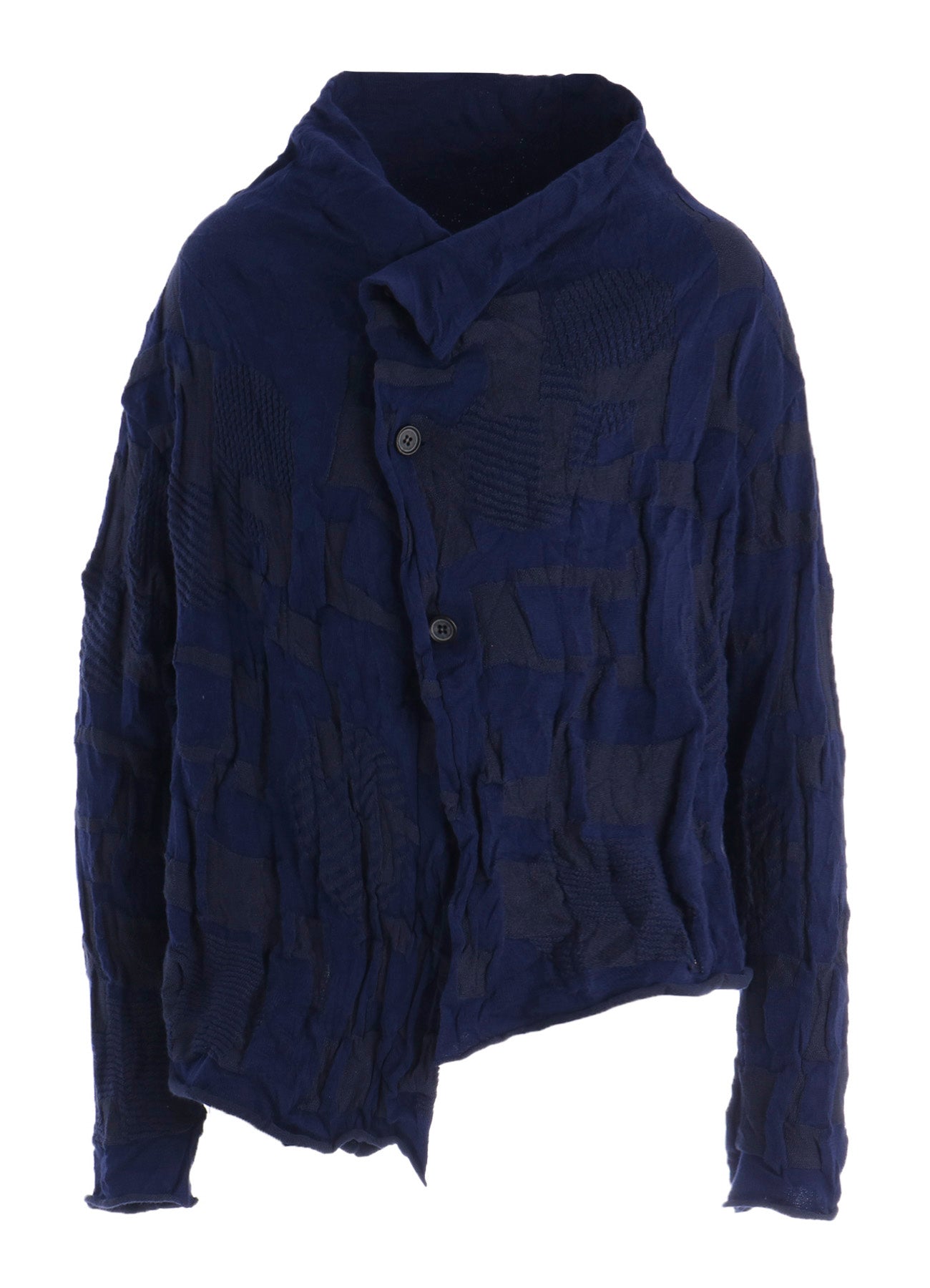 STRIPE CIRCLE LINKS 3-BUTTON CARDIGAN