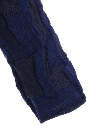 STRIPE CIRCLE LINKS 3-BUTTON CARDIGAN