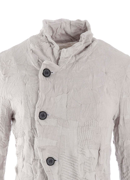 STRIPE CIRCLE LINKS 4-BUTTON JACKET