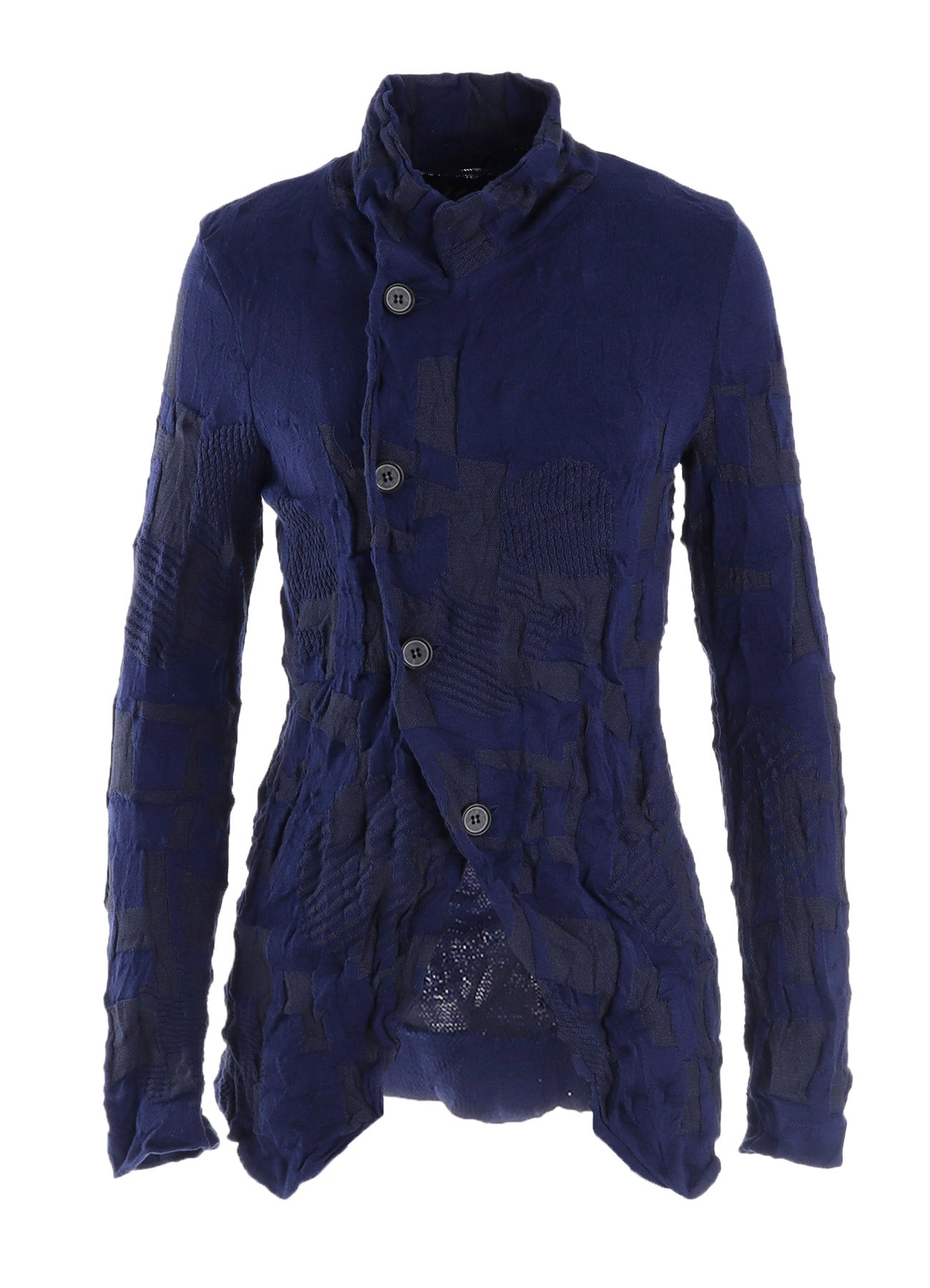 STRIPE CIRCLE LINKS 4-BUTTON JACKET