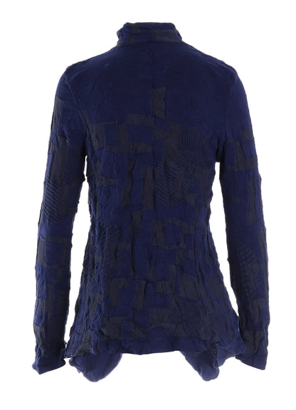 STRIPE CIRCLE LINKS 4-BUTTON JACKET