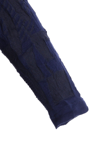 STRIPE CIRCLE LINKS 4-BUTTON JACKET