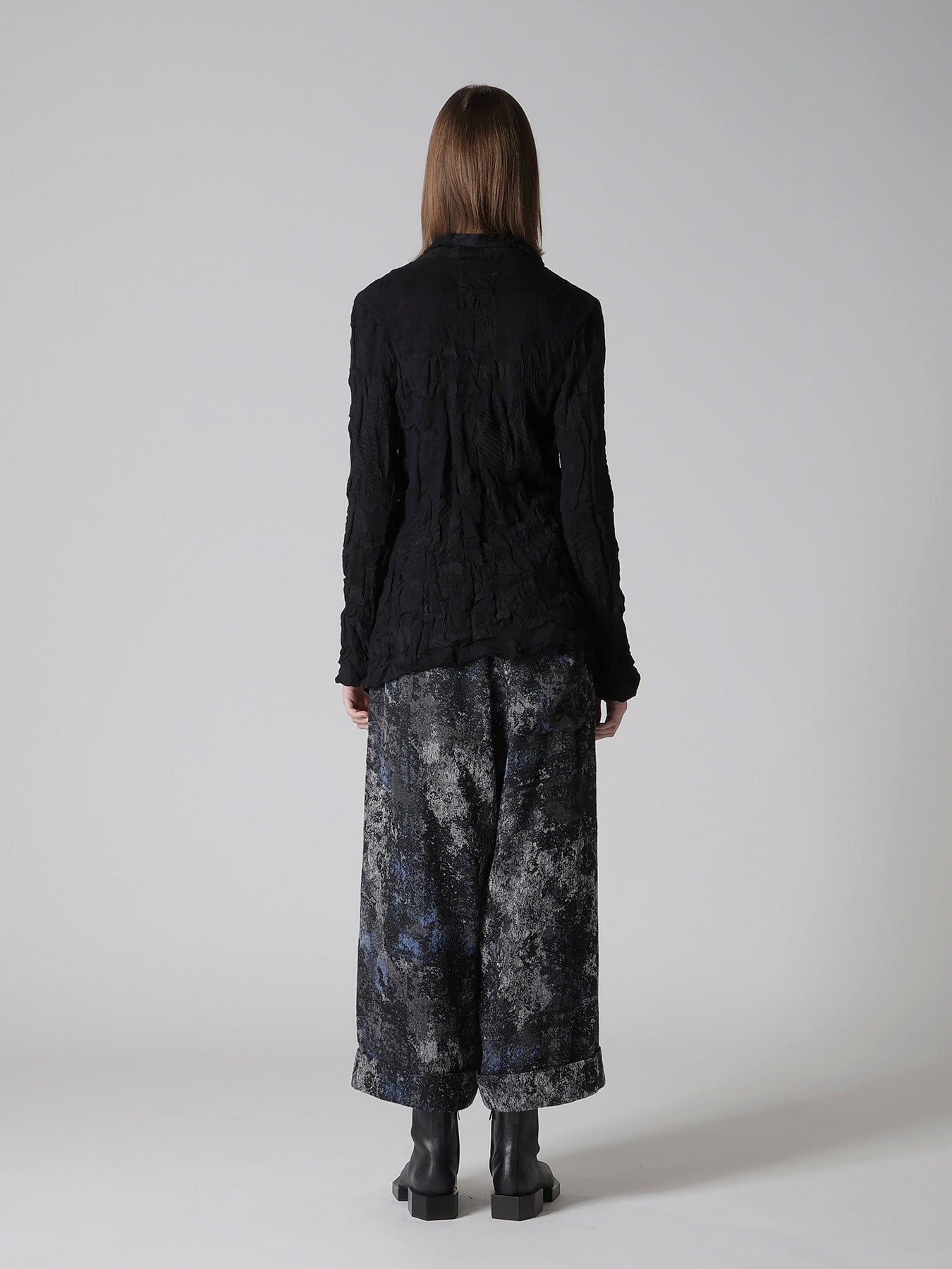 STRIPE CIRCLE LINKS 4-BUTTON JACKET