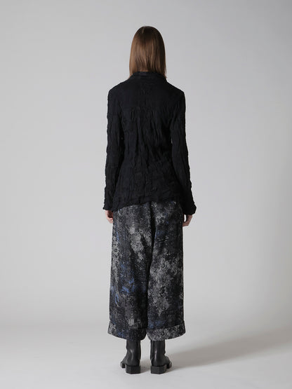 STRIPE CIRCLE LINKS 4-BUTTON JACKET