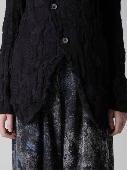 STRIPE CIRCLE LINKS 4-BUTTON JACKET