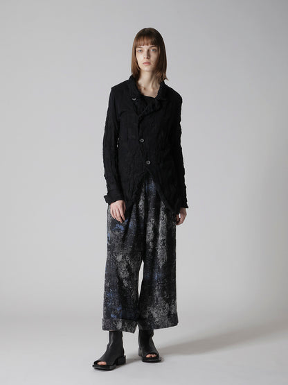 STRIPE CIRCLE LINKS 4-BUTTON JACKET