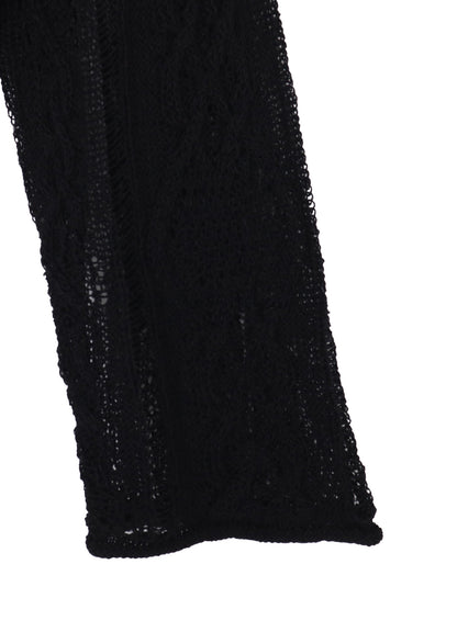 OPEN-WEAVE CABLE-KNIT PULLOVER