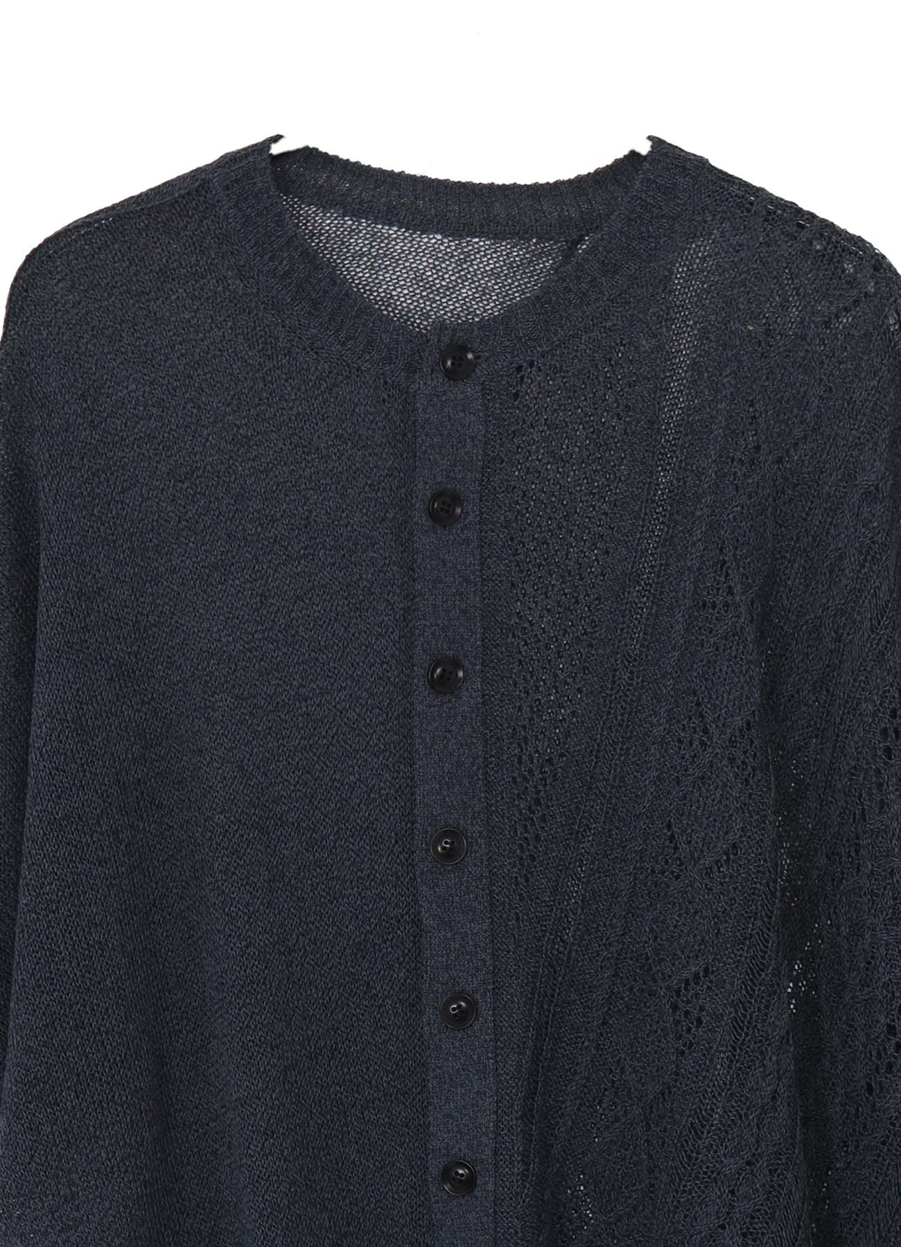 OPEN-WEAVE CABLE-KNIT COAT