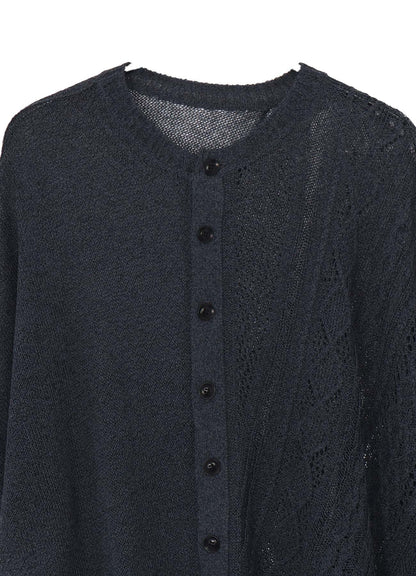 OPEN-WEAVE CABLE-KNIT COAT