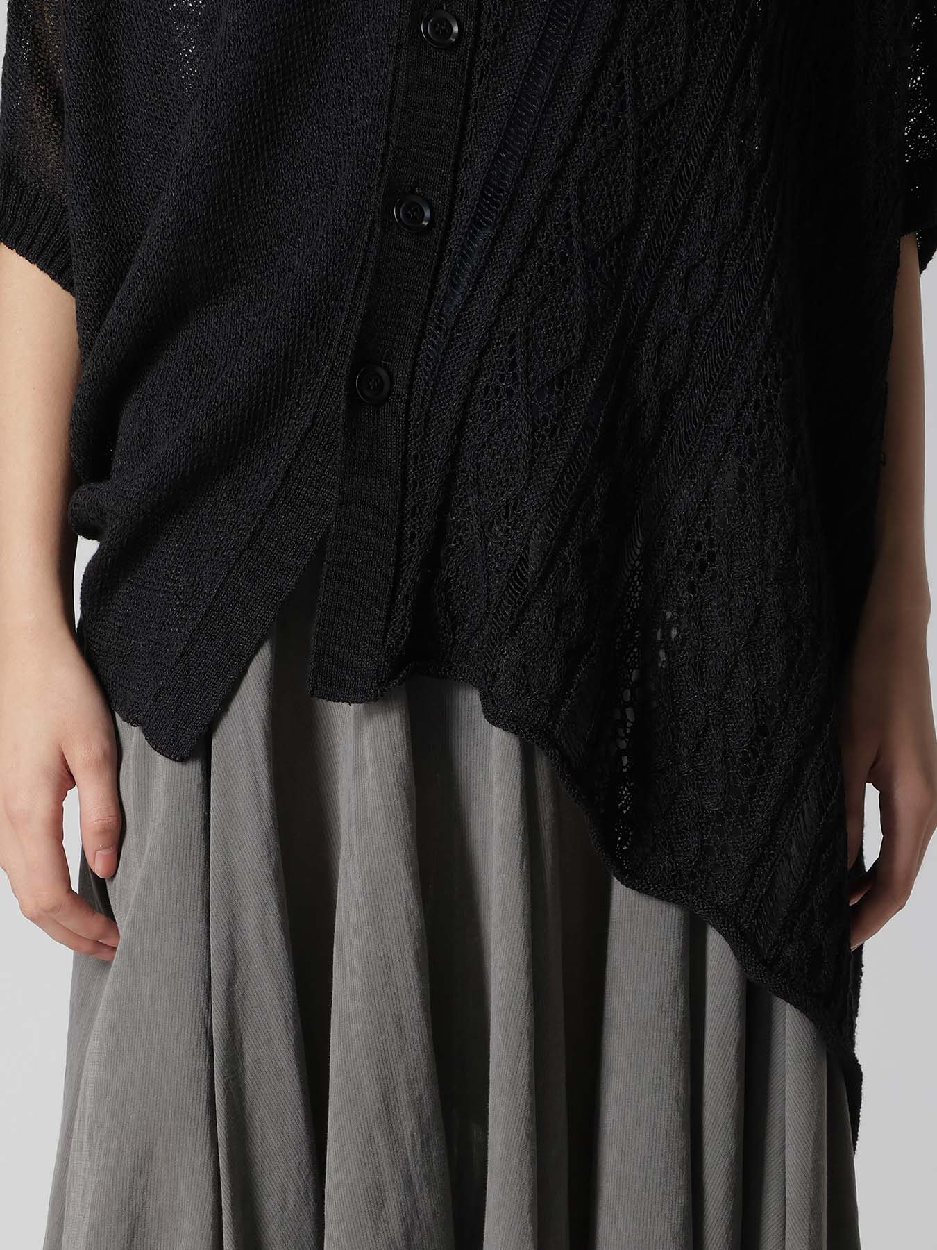 OPEN-WEAVE CABLE-KNIT COAT