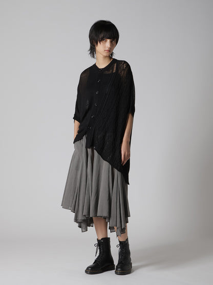 OPEN-WEAVE CABLE-KNIT COAT