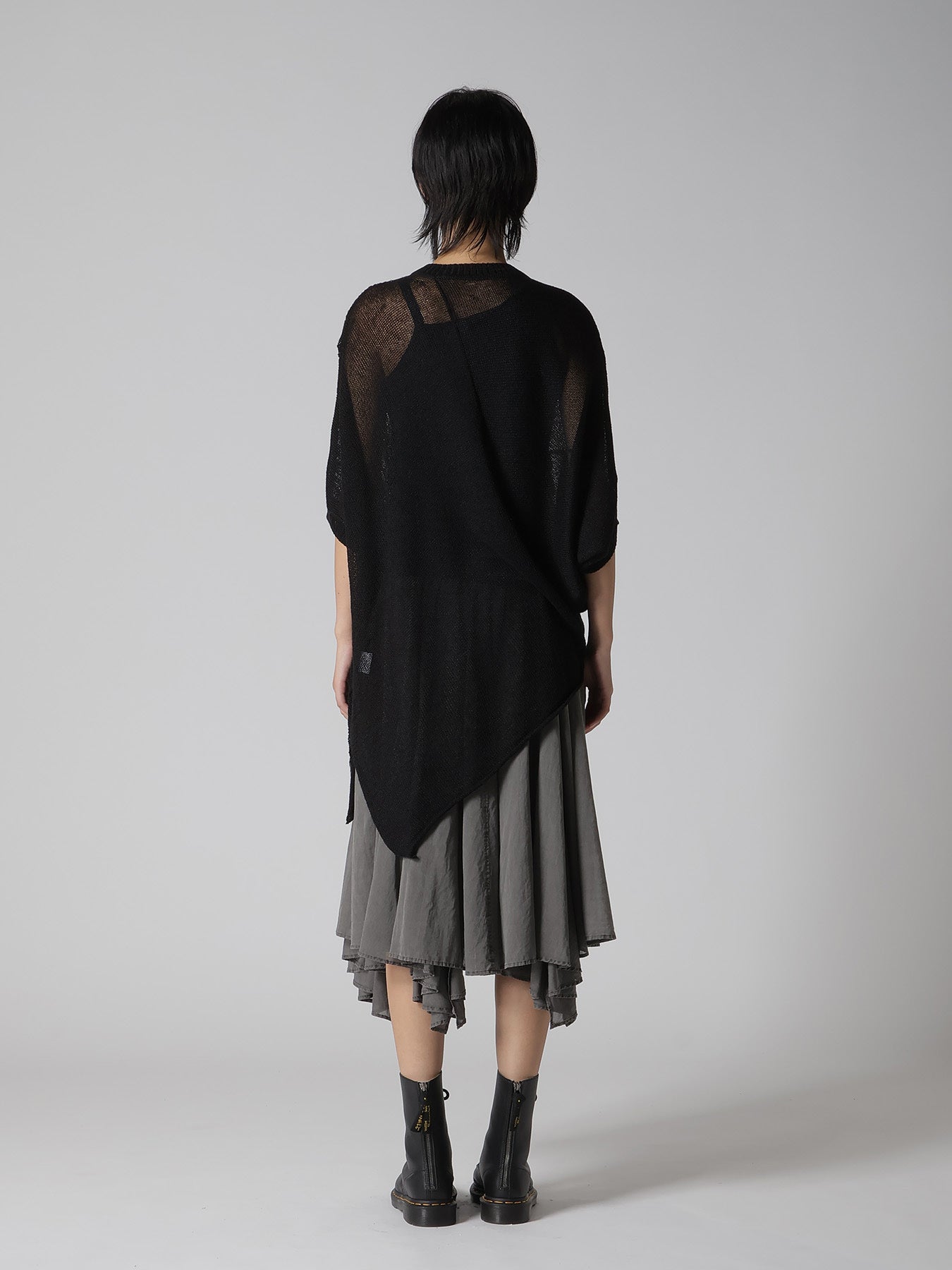 OPEN-WEAVE CABLE-KNIT COAT