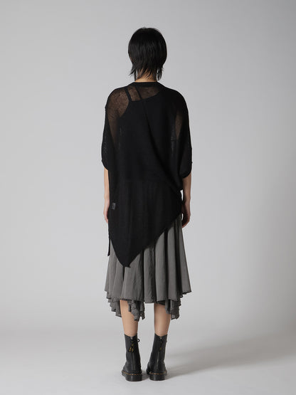 OPEN-WEAVE CABLE-KNIT COAT