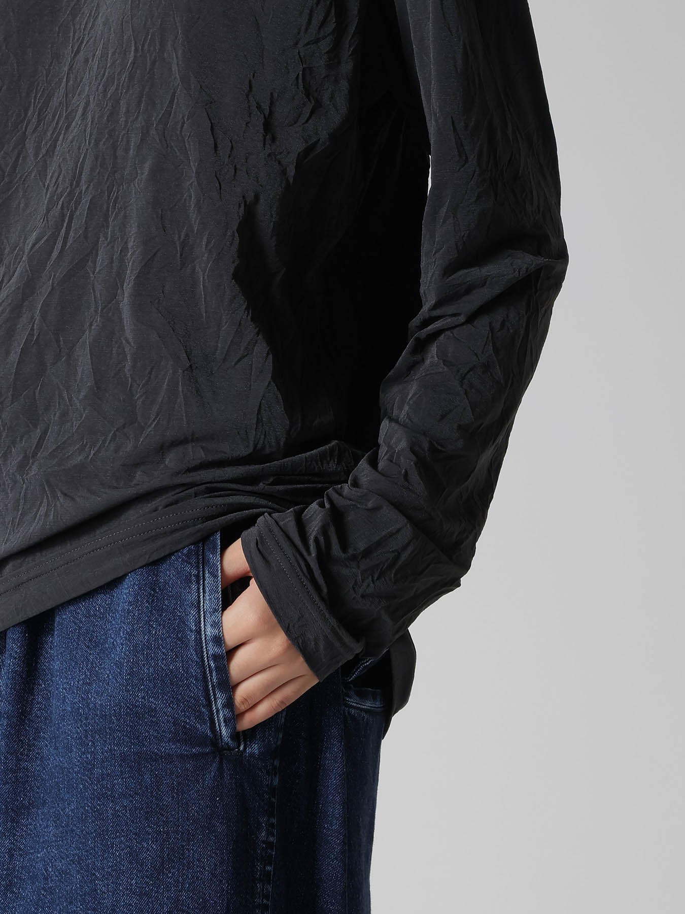 WRINKLE JERSEY Y'S STITCH LONG SLEEVE T