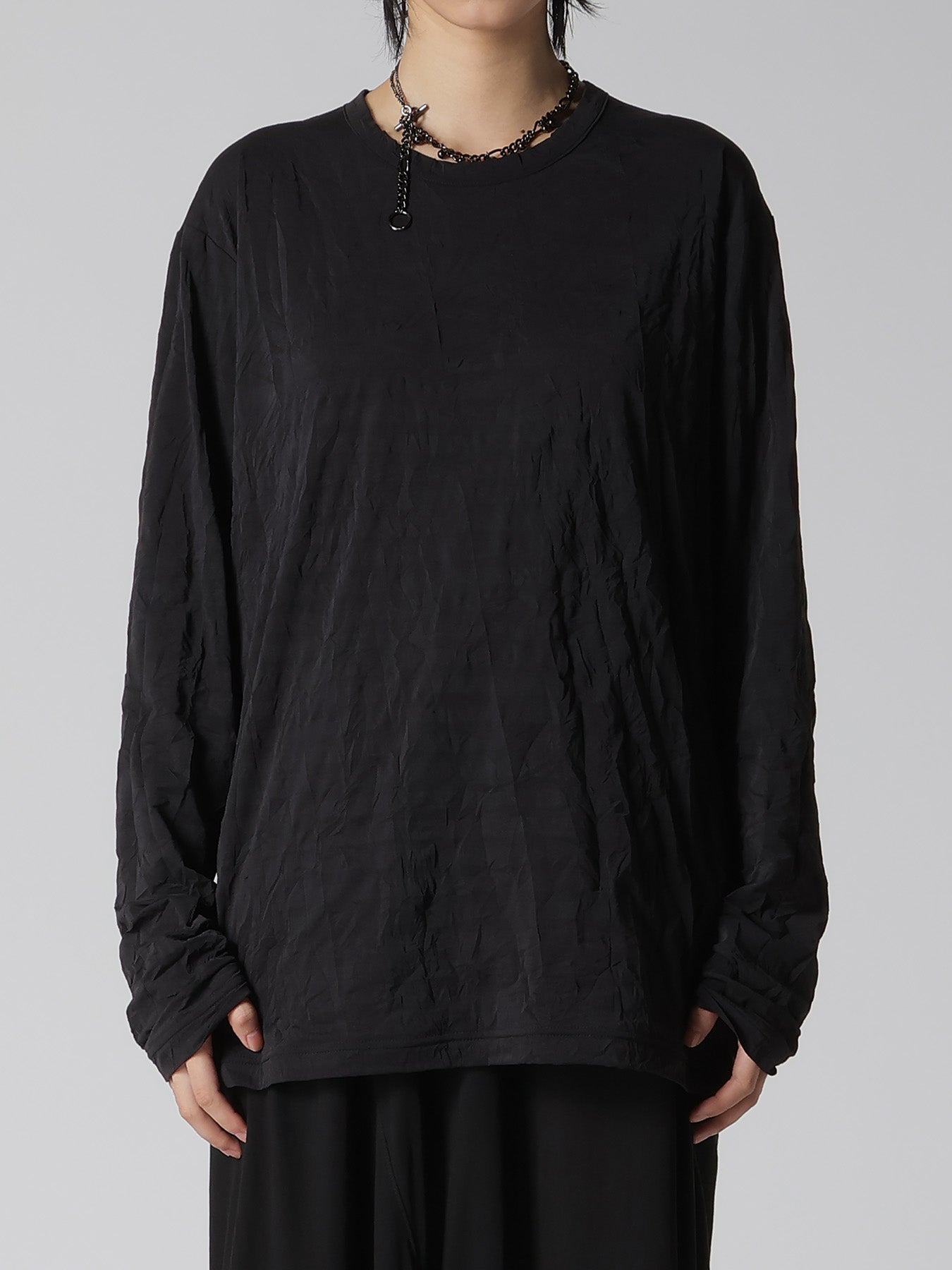 WRINKLE JERSEY Y'S STITCH LONG SLEEVE BIG T