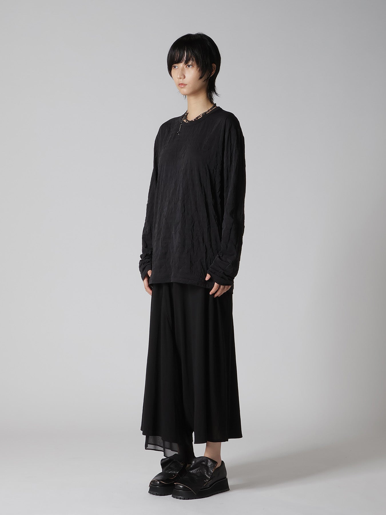 WRINKLE JERSEY Y'S STITCH LONG SLEEVE BIG T