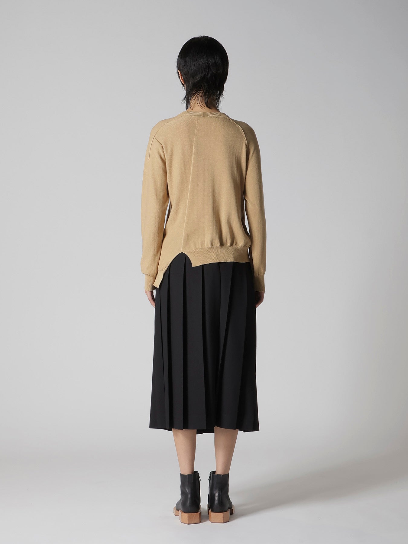 "Y" INTERSIA JERSEY LONG SLEEVE PULLOVER