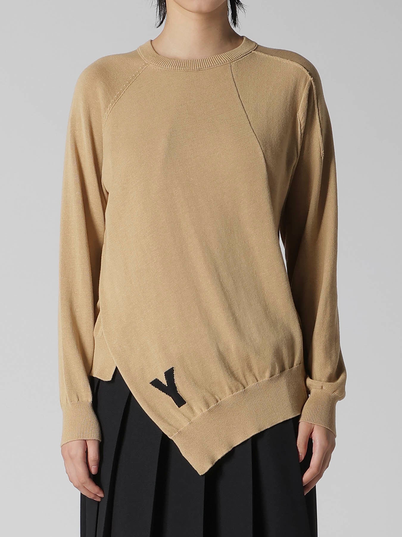 "Y" INTERSIA JERSEY LONG SLEEVE PULLOVER