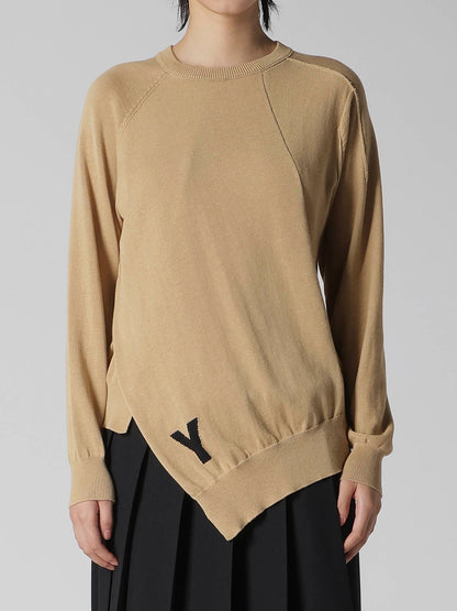 "Y" INTERSIA JERSEY LONG SLEEVE PULLOVER
