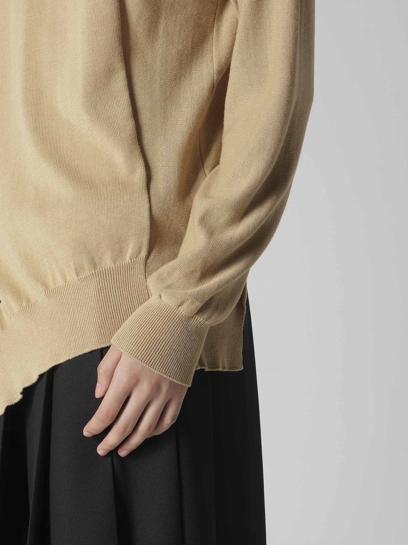 "Y" INTERSIA JERSEY LONG SLEEVE PULLOVER