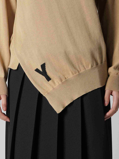 "Y" INTERSIA JERSEY LONG SLEEVE PULLOVER