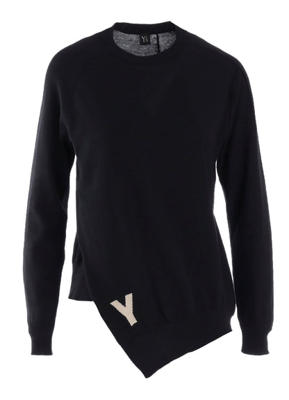 "Y" INTERSIA JERSEY LONG SLEEVE PULLOVER