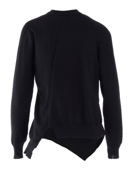 "Y" INTERSIA JERSEY LONG SLEEVE PULLOVER