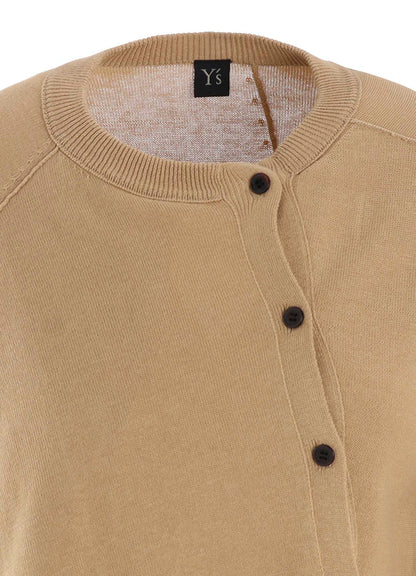 "Y" INTERSIA JERSEY LONG SLEEVE CARDIGAN