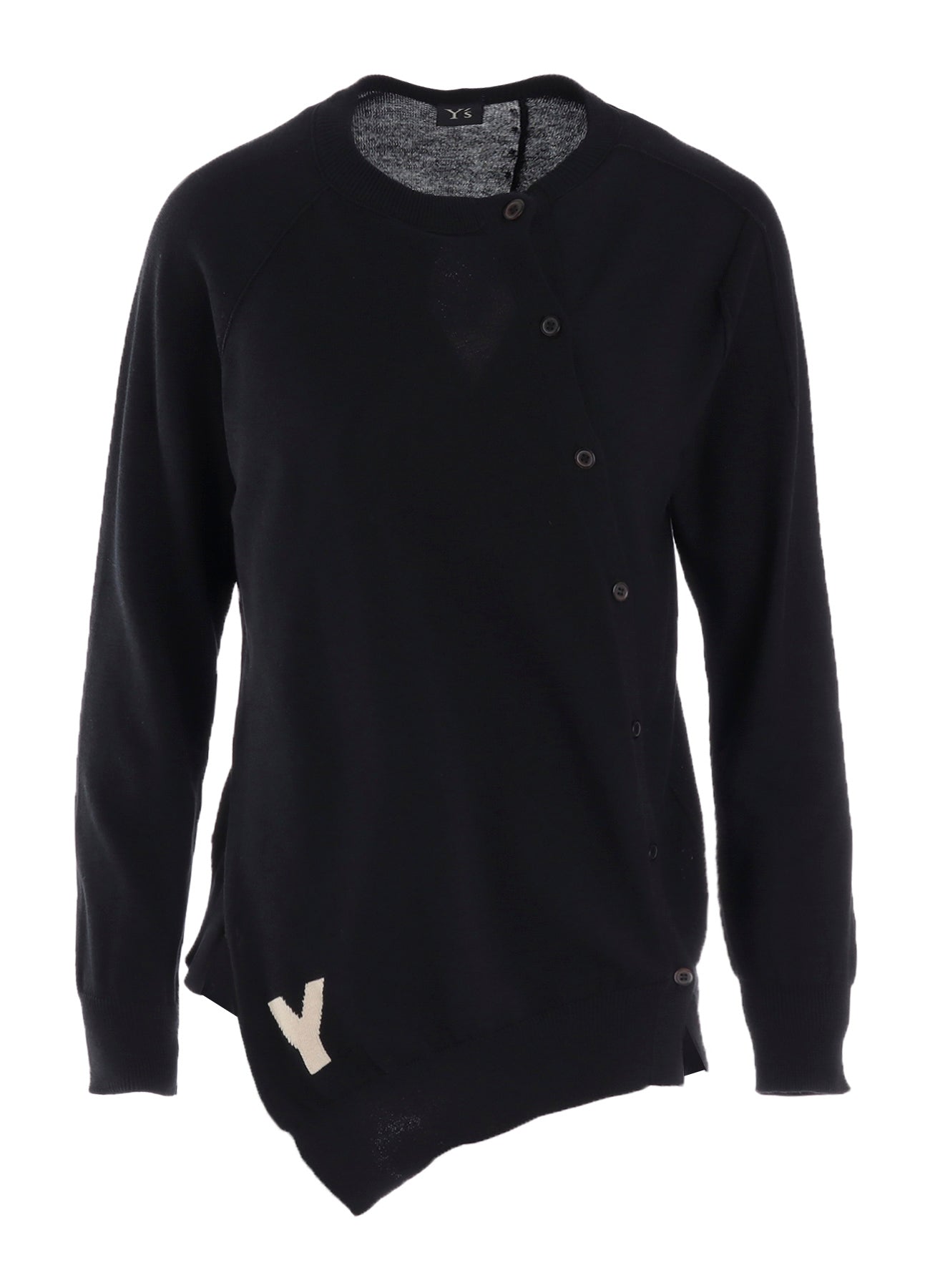 "Y" INTERSIA JERSEY LONG SLEEVE CARDIGAN