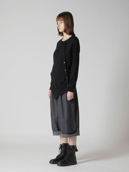 "Y" INTERSIA JERSEY LONG SLEEVE CARDIGAN