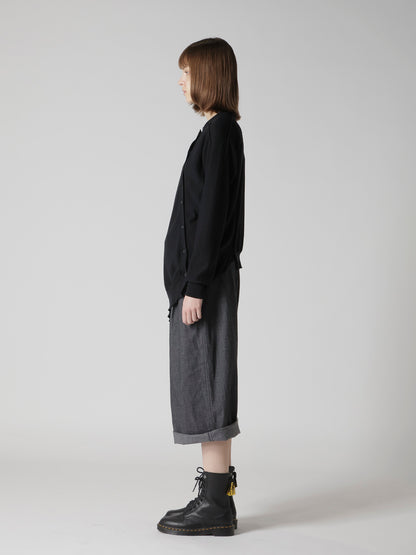 "Y" INTERSIA JERSEY LONG SLEEVE CARDIGAN