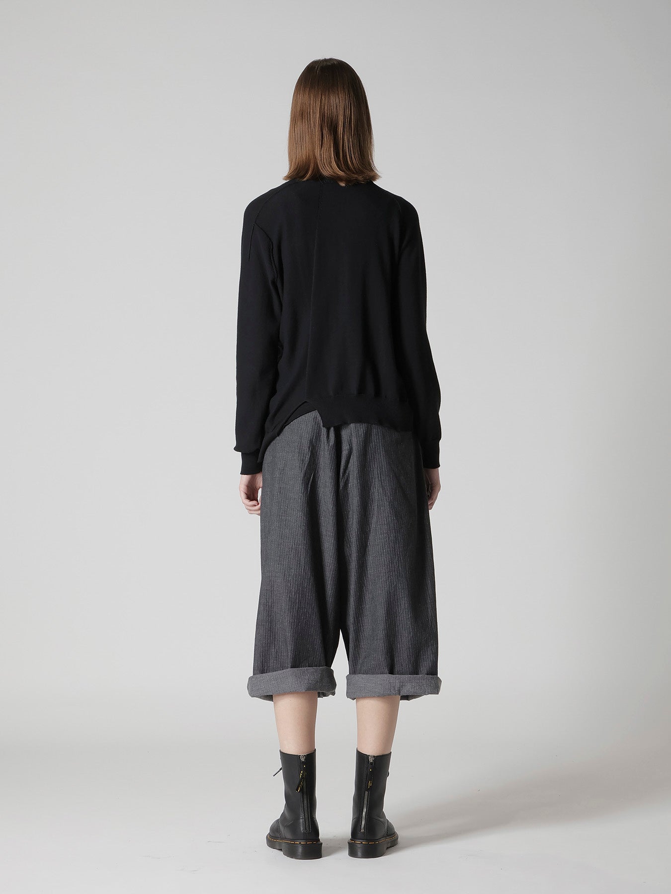 "Y" INTERSIA JERSEY LONG SLEEVE CARDIGAN