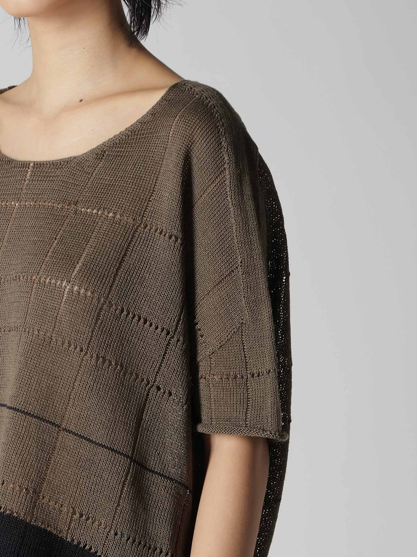 COTTON JERSEY DROP SHOULDER SHORT PULLOVER