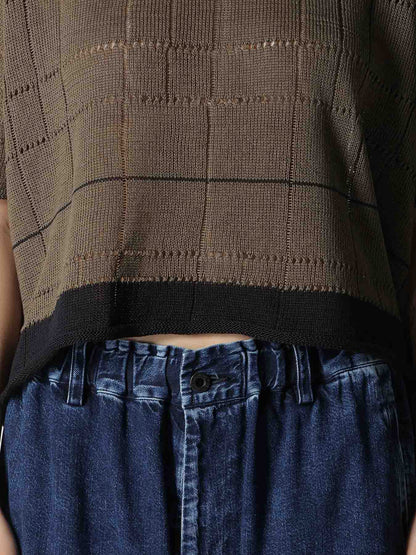 COTTON JERSEY DROP SHOULDER SHORT PULLOVER