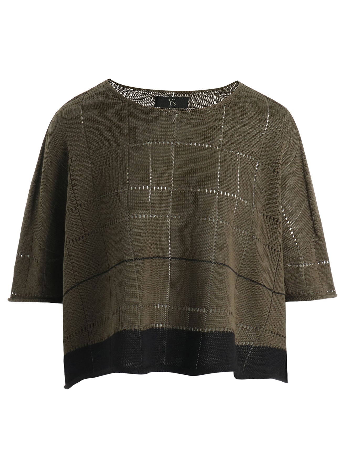 COTTON JERSEY DROP SHOULDER SHORT PULLOVER