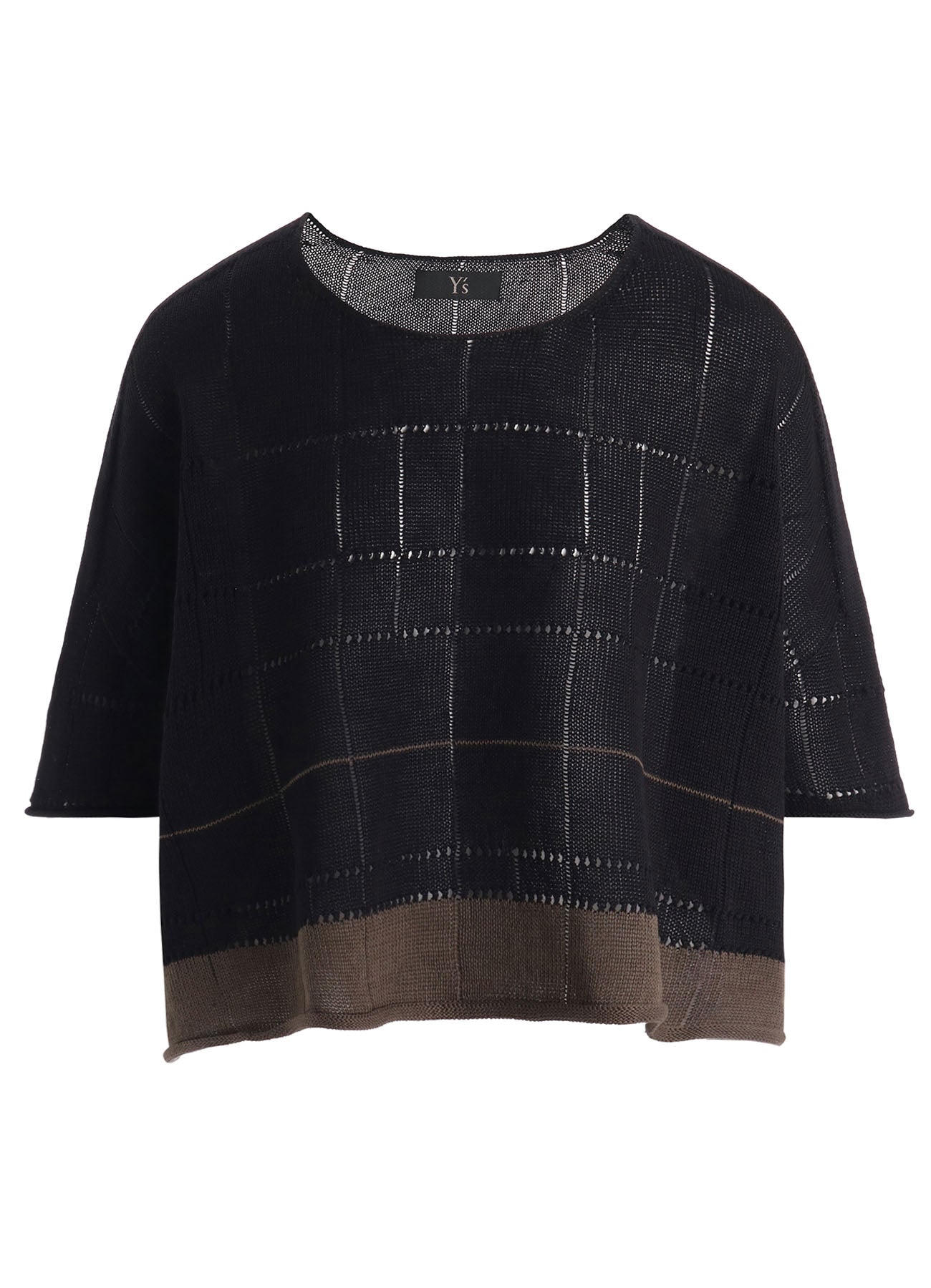 COTTON JERSEY DROP SHOULDER SHORT PULLOVER