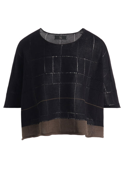 COTTON JERSEY DROP SHOULDER SHORT PULLOVER