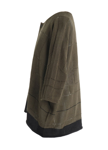 COTTON JERSEY DROP SHOULDER CARDIGAN