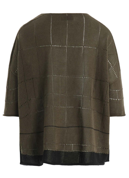 COTTON JERSEY DROP SHOULDER CARDIGAN