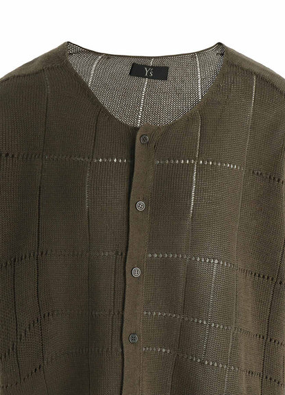 COTTON JERSEY DROP SHOULDER CARDIGAN