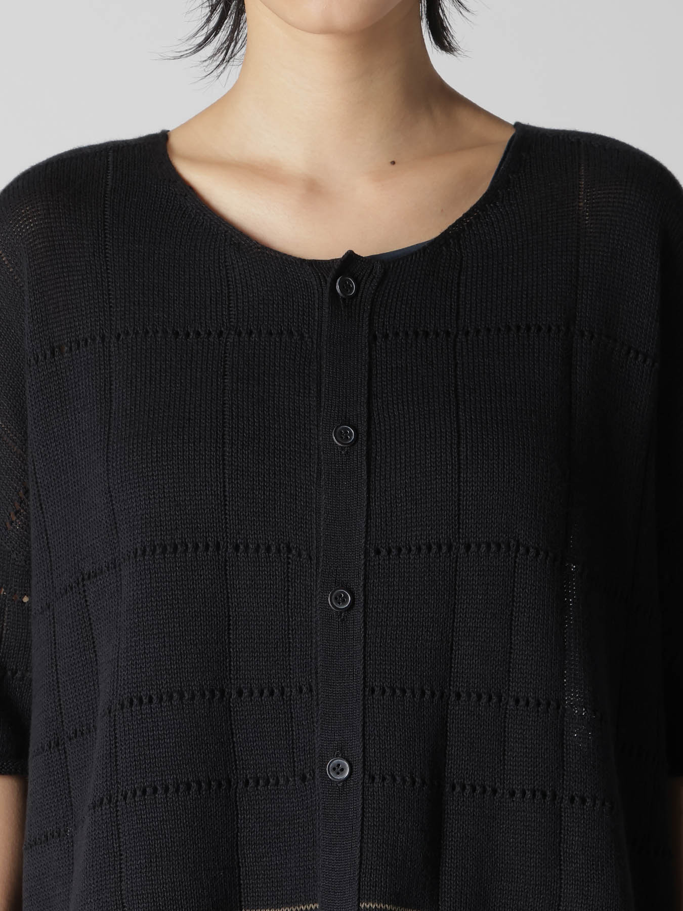 COTTON JERSEY DROP SHOULDER CARDIGAN