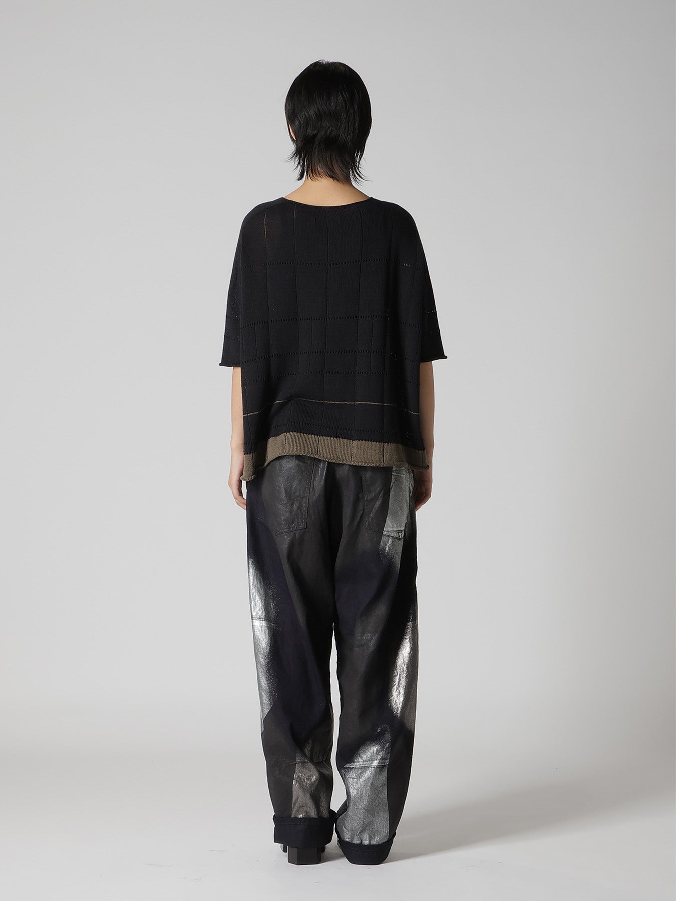 COTTON JERSEY DROP SHOULDER CARDIGAN