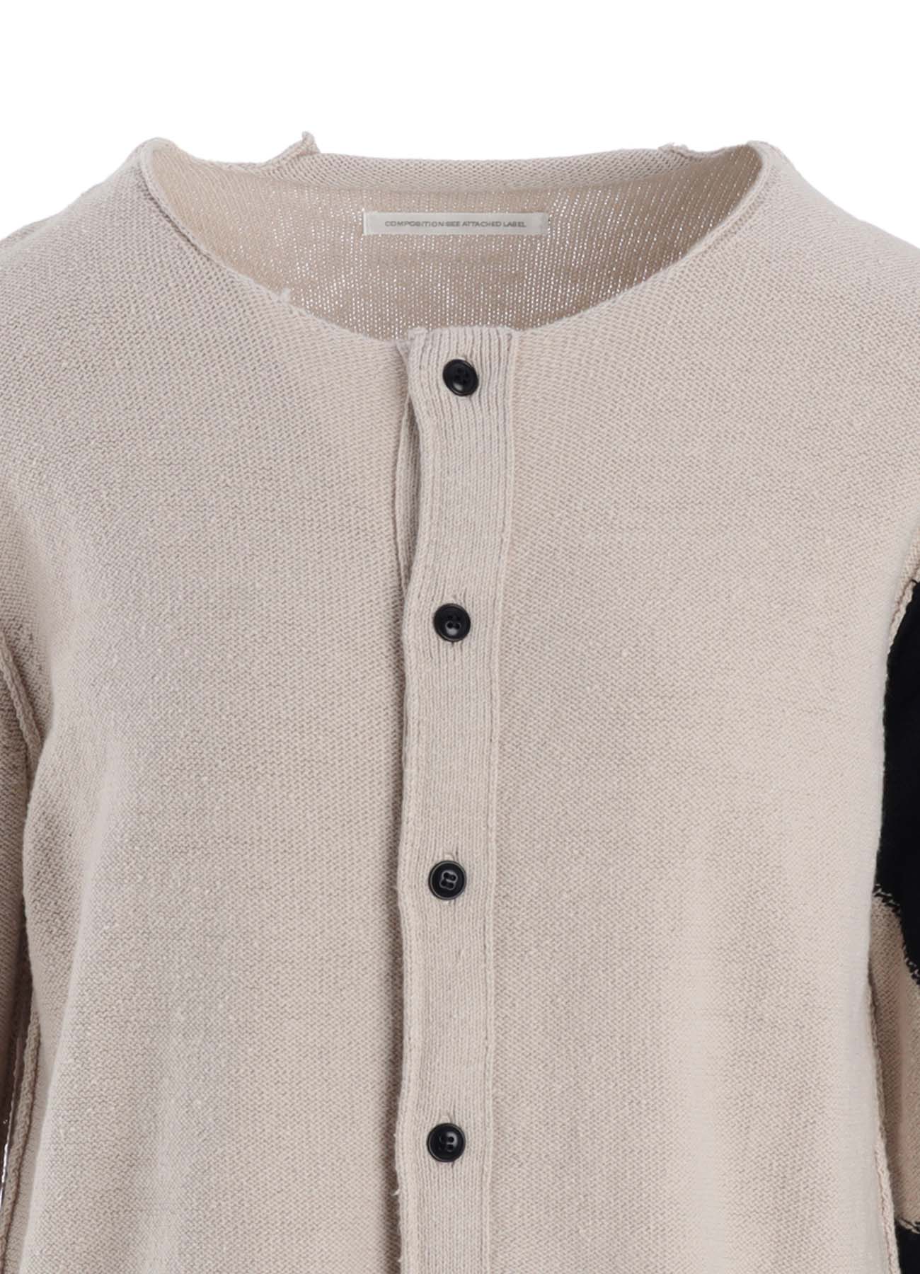 INTERSIA JERSEY ROUND NECK KNIT CARDIGAN – THE SHOP YOHJI YAMAMOTO
