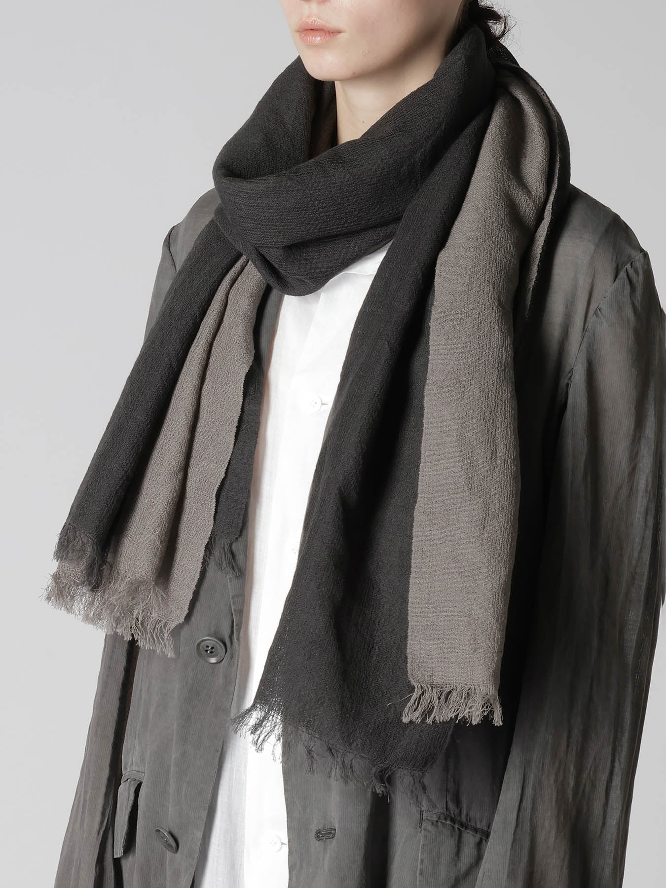 WOOL DOUBLE LAYTER SCARF – THE SHOP YOHJI YAMAMOTO