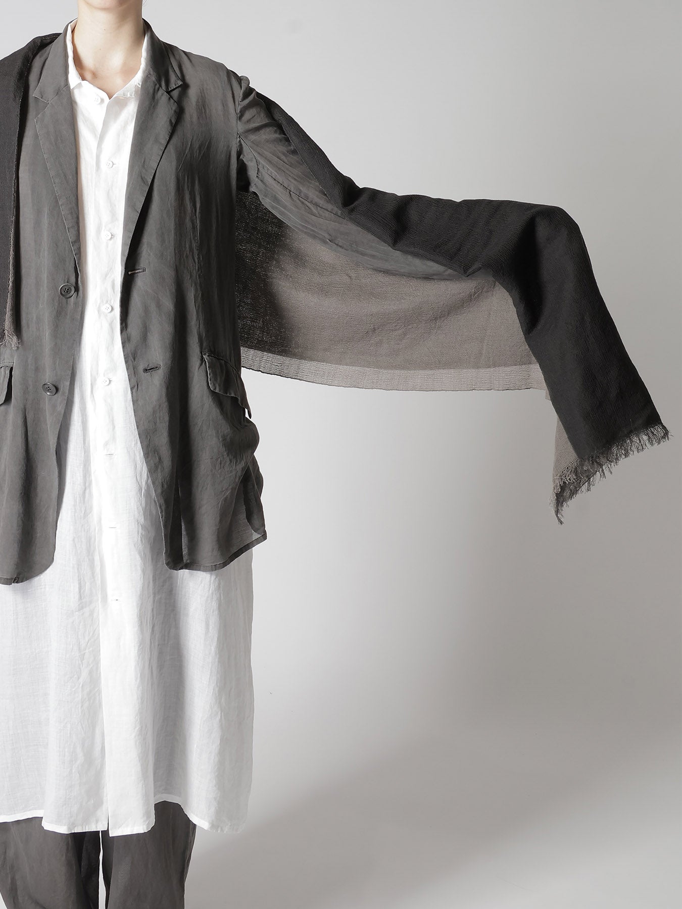 yohji yamamoto アーカイブ　02awロングアームカバーマフラー WOOL DOUBLE LAYTER SCARF – THE SHOP YOHJI YAMAMOTO