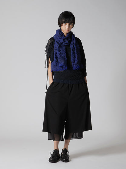 DOT JACQUARD GATHER SCARF