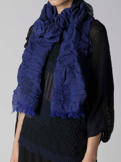 DOT JACQUARD GATHER SCARF
